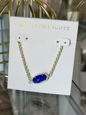 Kendra Scott - Elaina Cobalt Cat's Eye Gold Adjustable Chain Bracelet - NEW